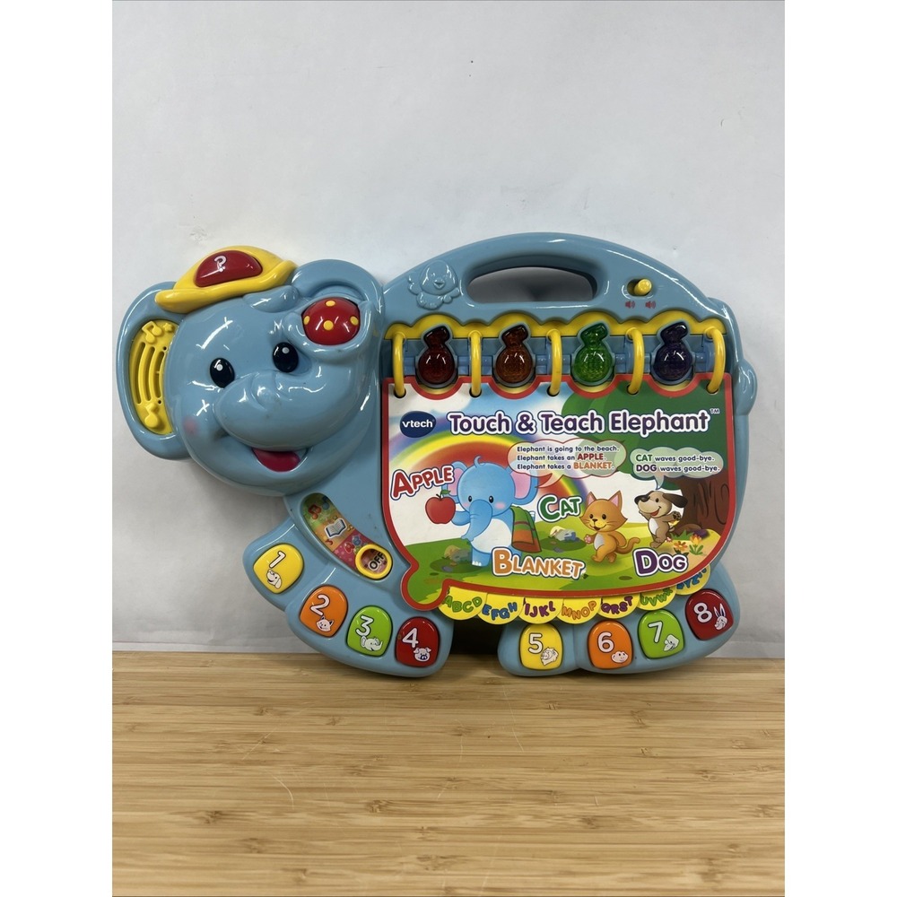 VTech Touch & Teach Elephant Electronic‎ Interactive Toy Educational TESTED